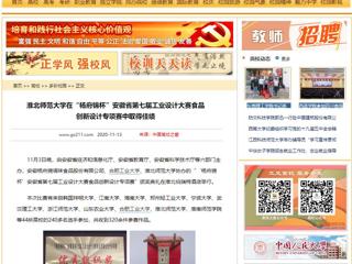【中国高校之窗】：best365官方网站在“杨府锦杯”安徽省第七届工业设计大赛食品创新设计专项赛中取得佳绩