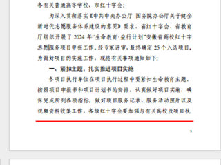 best365“小雨滴”志愿服务支教社入选2024年安徽省高校红十字志愿服务项目